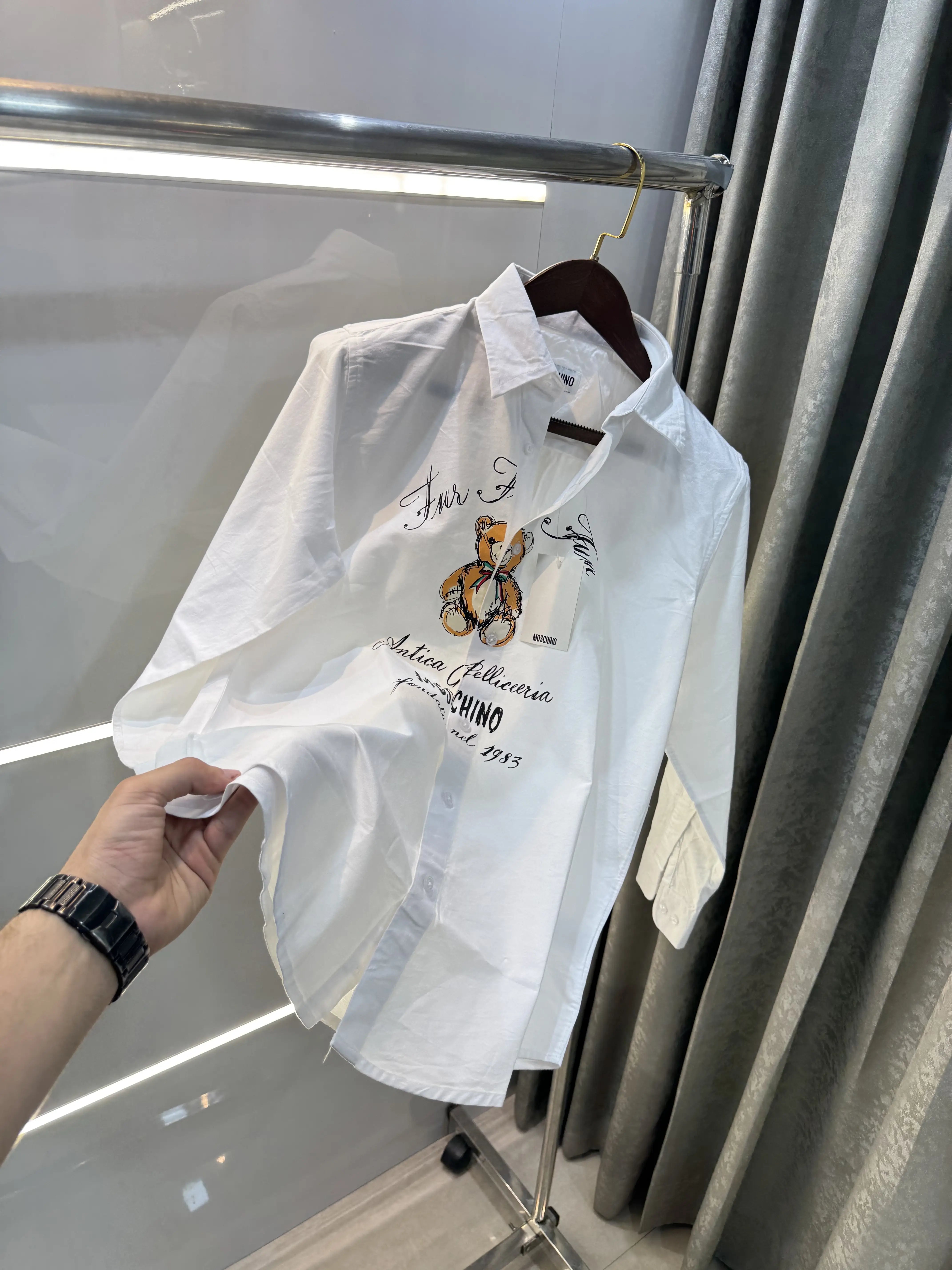 Moschino White Logo Work Premium Shirt Main image