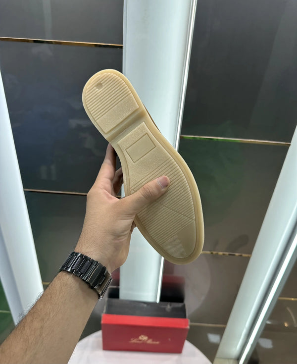 Loro Piana Tan Suede Leather Premium Shoes