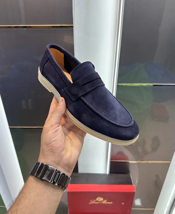 Loro Piana Blue Suede Leather Premium Formal Shoes