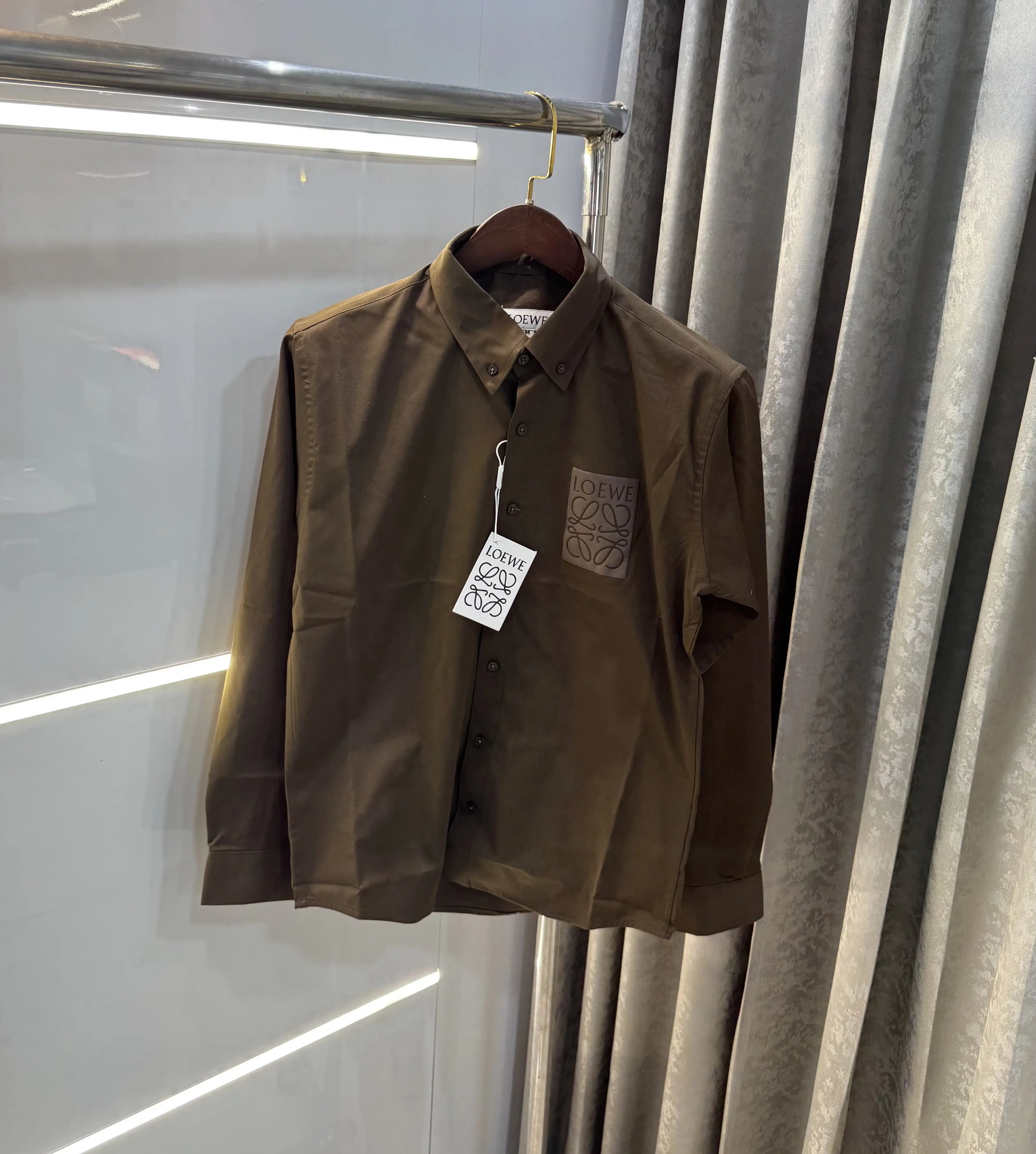 Loewe Brown Logo Work Premium Shirt Main image