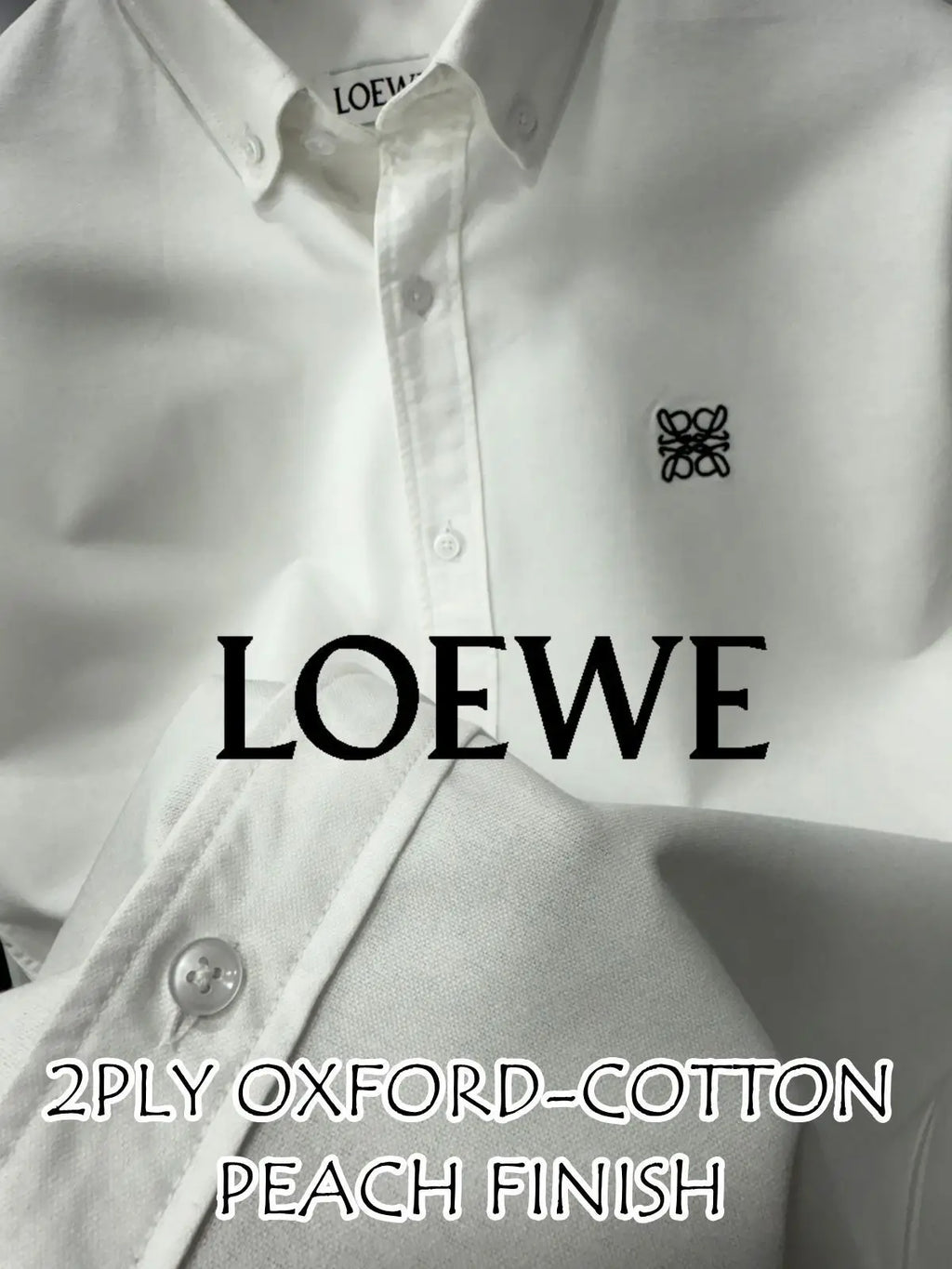 Loewe Dark Olive Embroidery Logo Shirt With Premium Box Packing