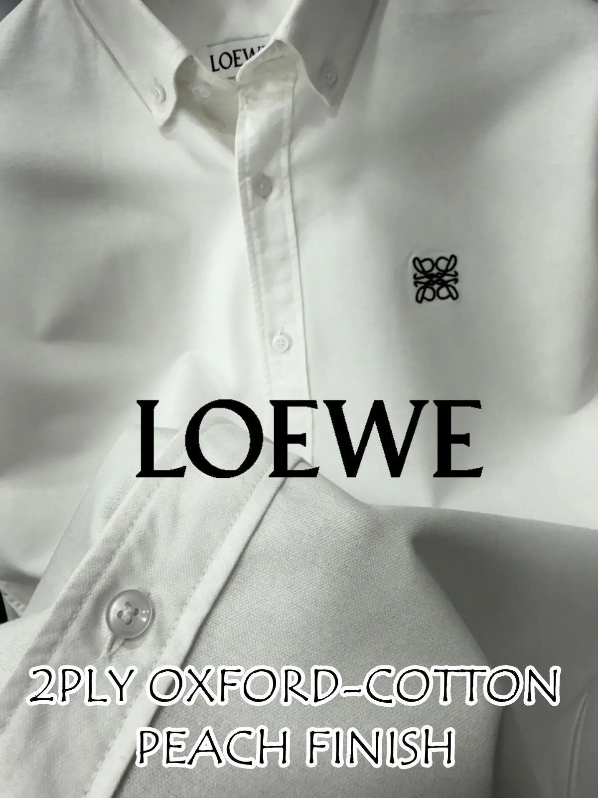 Loewe Dark Olive Embroidery Logo Shirt With Premium Box Packing