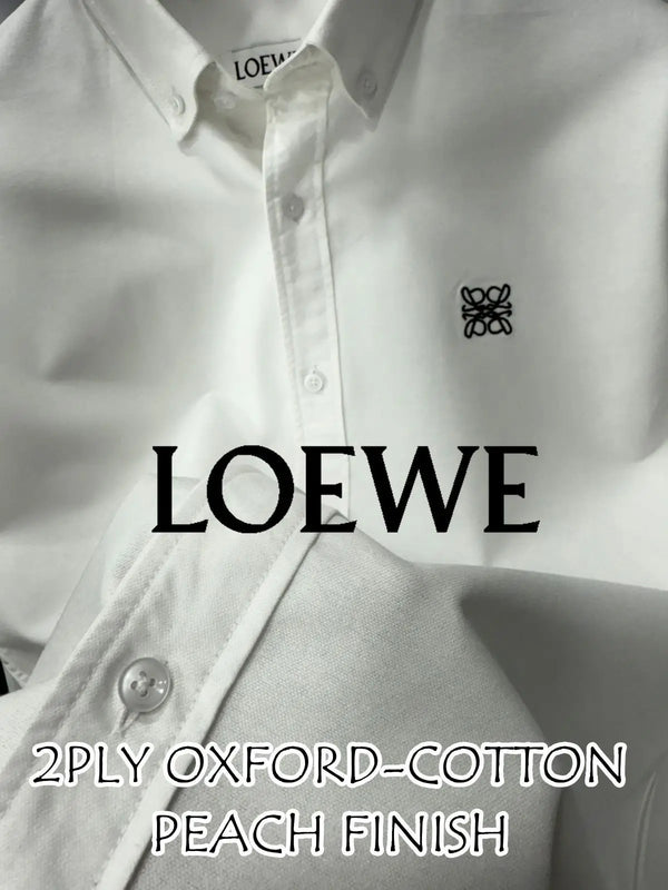 Loewe Dark Olive Embroidery Logo Shirt With Premium Box Packing