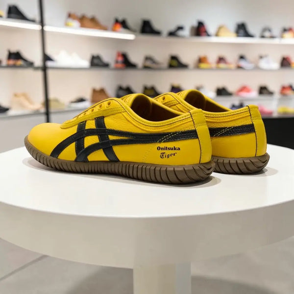 Onitsuka Tiger Tsunahiki Slip-On Sunflower Yellow Black  7A Premium D-2060