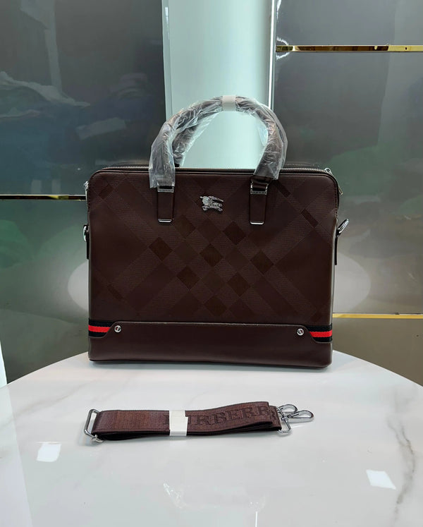Burberr y Brown Luxury Premium Imported Laptop Bag