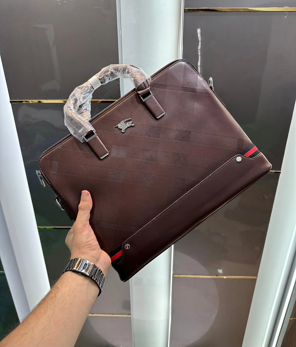 Burberr y Brown Luxury Premium Imported Laptop Bag