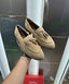 Salvatore Ferragamo Wooden Sole Beige Premium Leather Formal Loafers