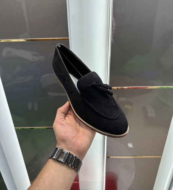 Salvatore Ferragamo Wooden Sole Black Premium Leather Formal Shoes