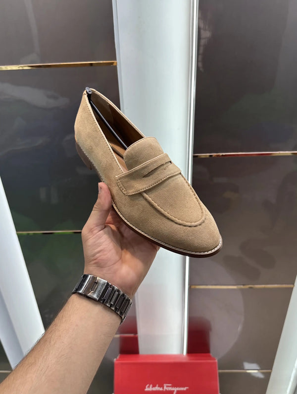 Salvatore Ferragamo Premium Wooden Beige Loafer