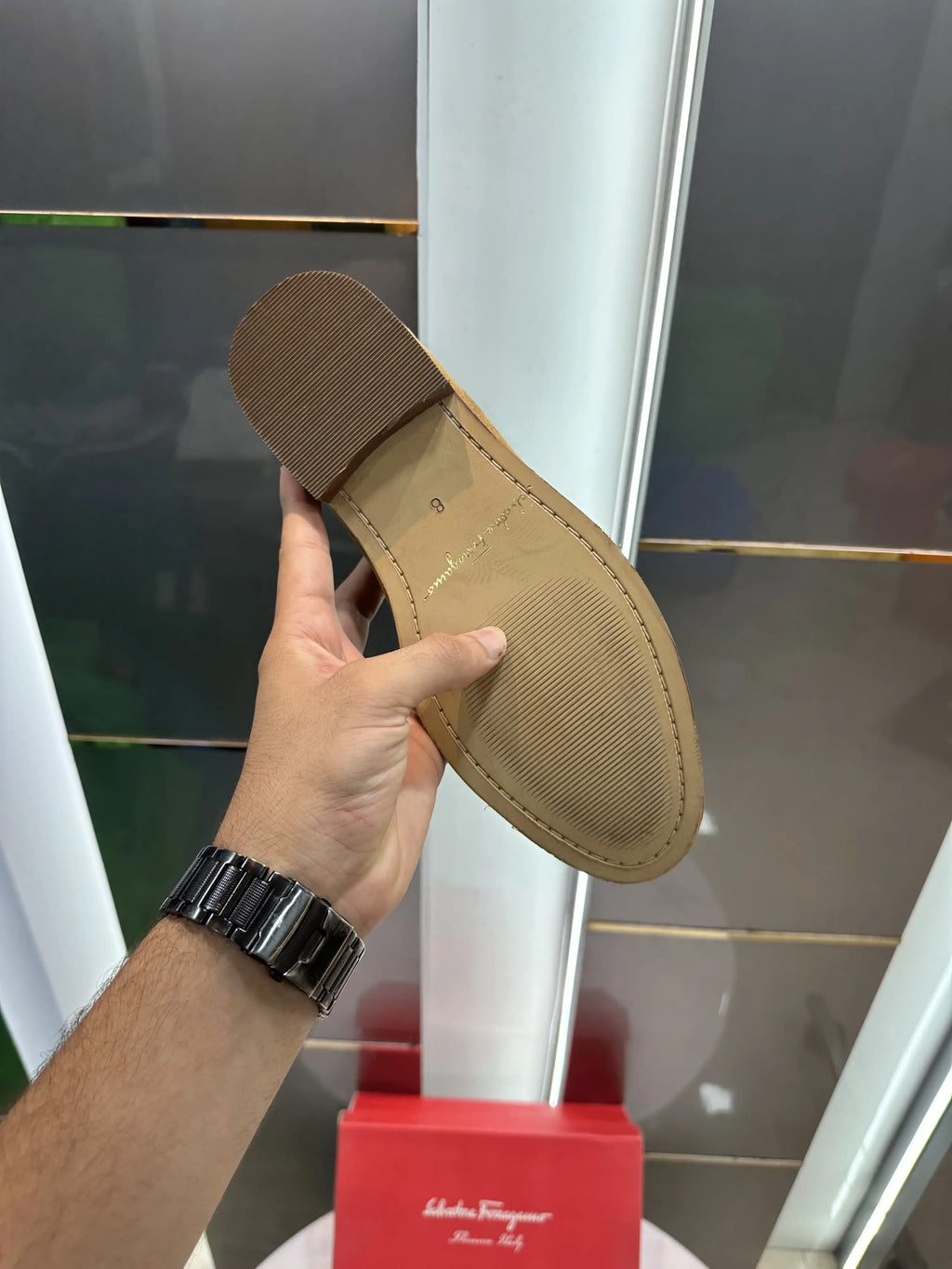 Salvatore Ferragamo Tan Wooden Sole Premium Formal Loafer