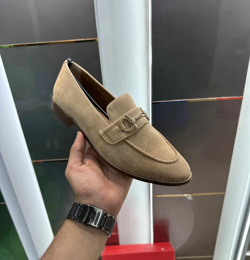 Salvatore Ferragamo Beige Premium Wooden Sole Formal Loafer