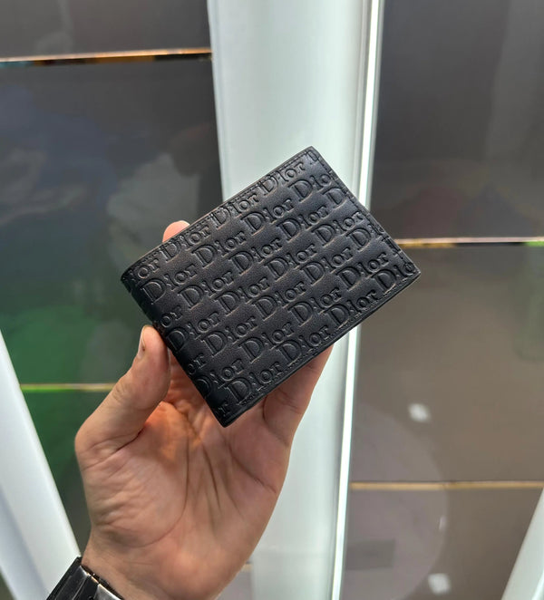 Dio r Black Monogram Premium Wallet d112
