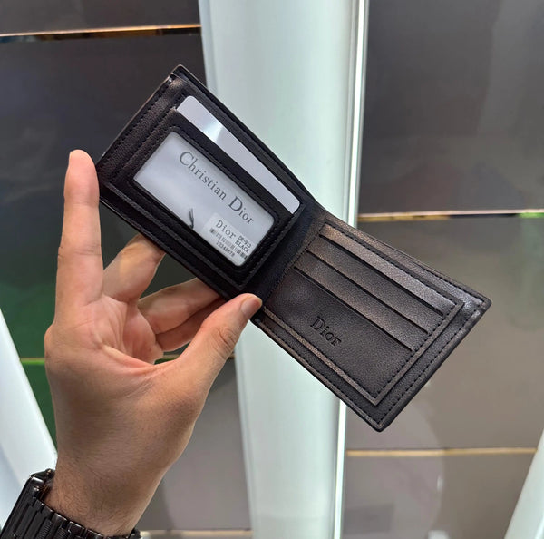Dio r Black Monogram Premium Wallet d112