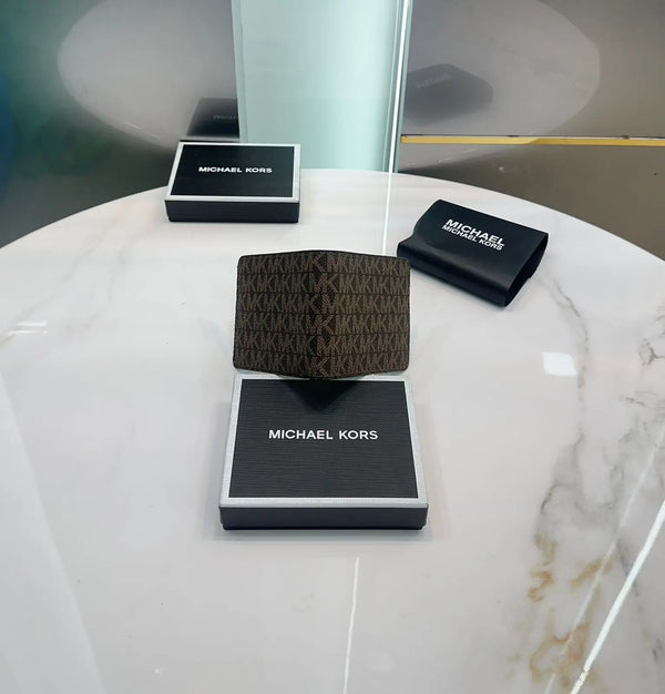 Michael Kor s Brown Monogram Premium Wallet