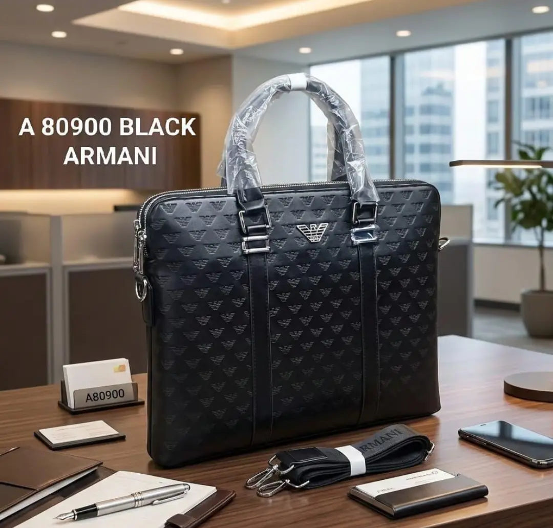 Giorgio Arman i Black Luxury Premium Imported Laptop Bag
