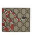Gucc i Snake Beige 003 Monogram Premium Wallet