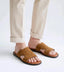 Louis_Vuitton_Tan Suede Leather Slide