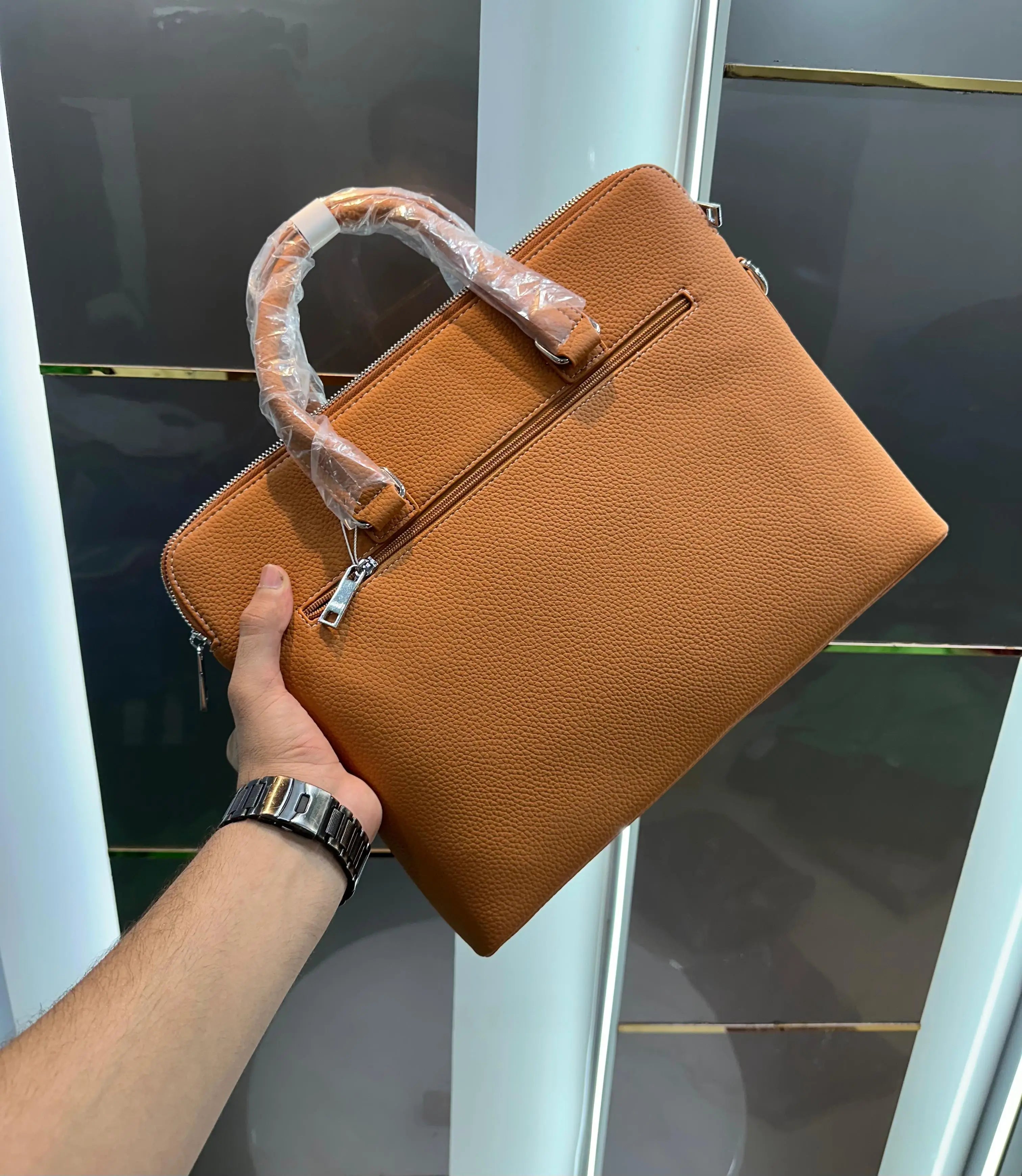 Herme s Tan Luxury Premium Imported Laptop Bag