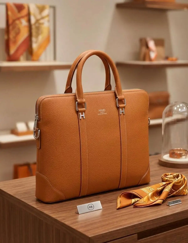 Herme s Tan Luxury Premium Imported Laptop Bag
