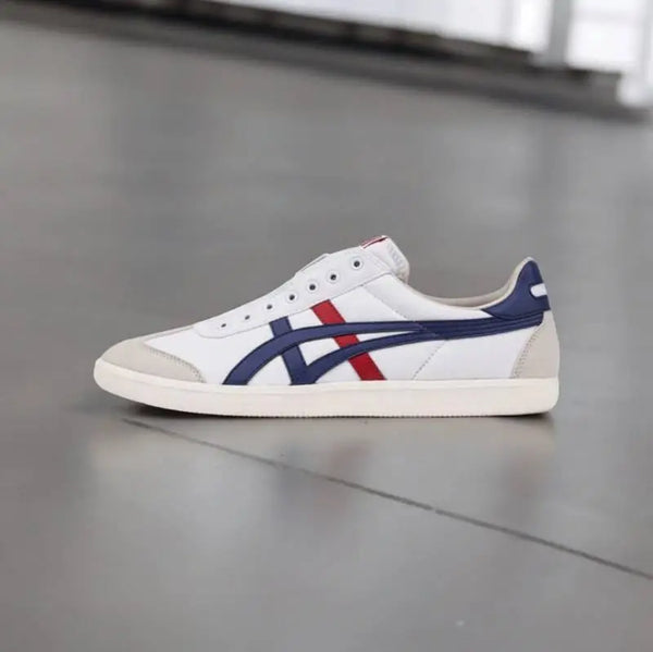 Onitsuka Tiger Tokuten Slip-On White Blue Red  Mens 7A Premium D-1654 P-1