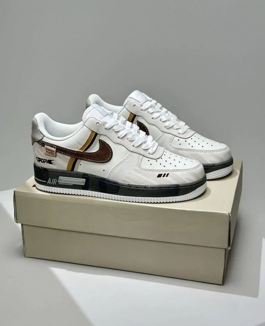 Nike_Airforce 1 Low Panda Prank Fog Wrapped Mens Sneakers