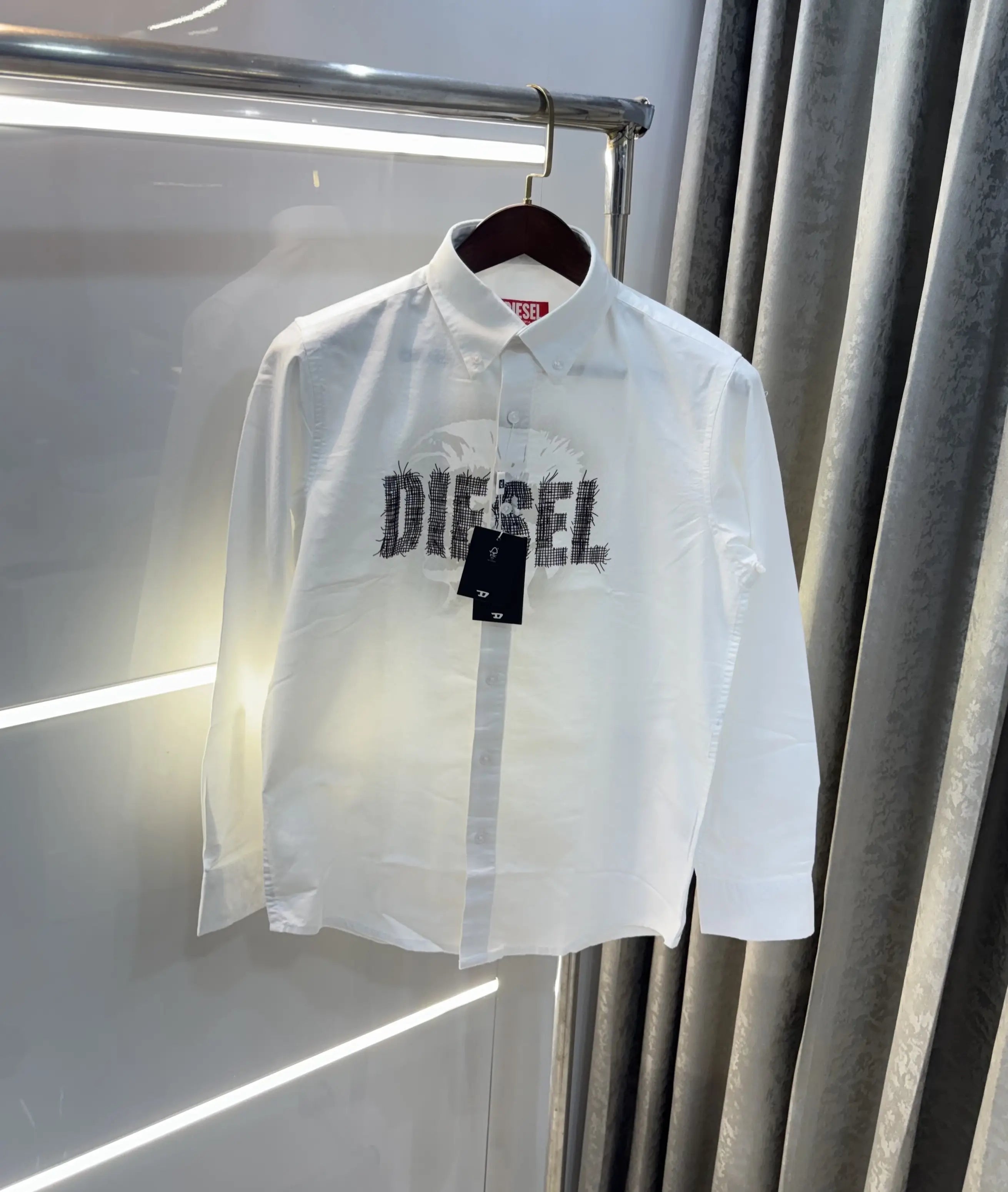 Diesel White Logo Work Premium Shirt Secondary image