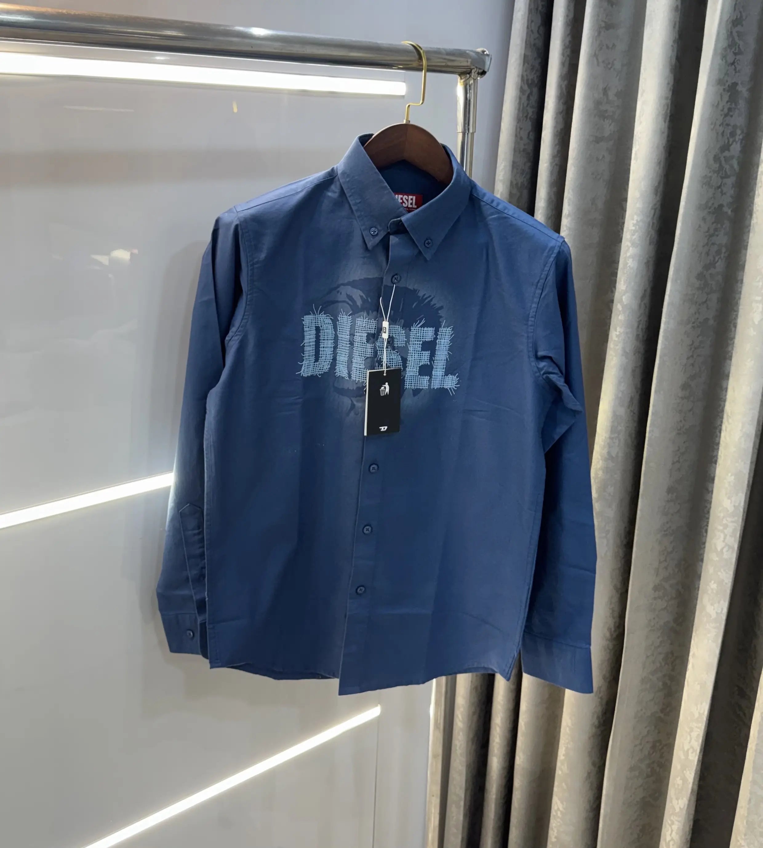 Diesel Blue Logo Work Premium Shirt Main image