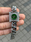 Michael kor s Chain Lock Women s Silver Green