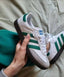 Adidass SAMBA LEATHER WHITE GREEN WOMENS 