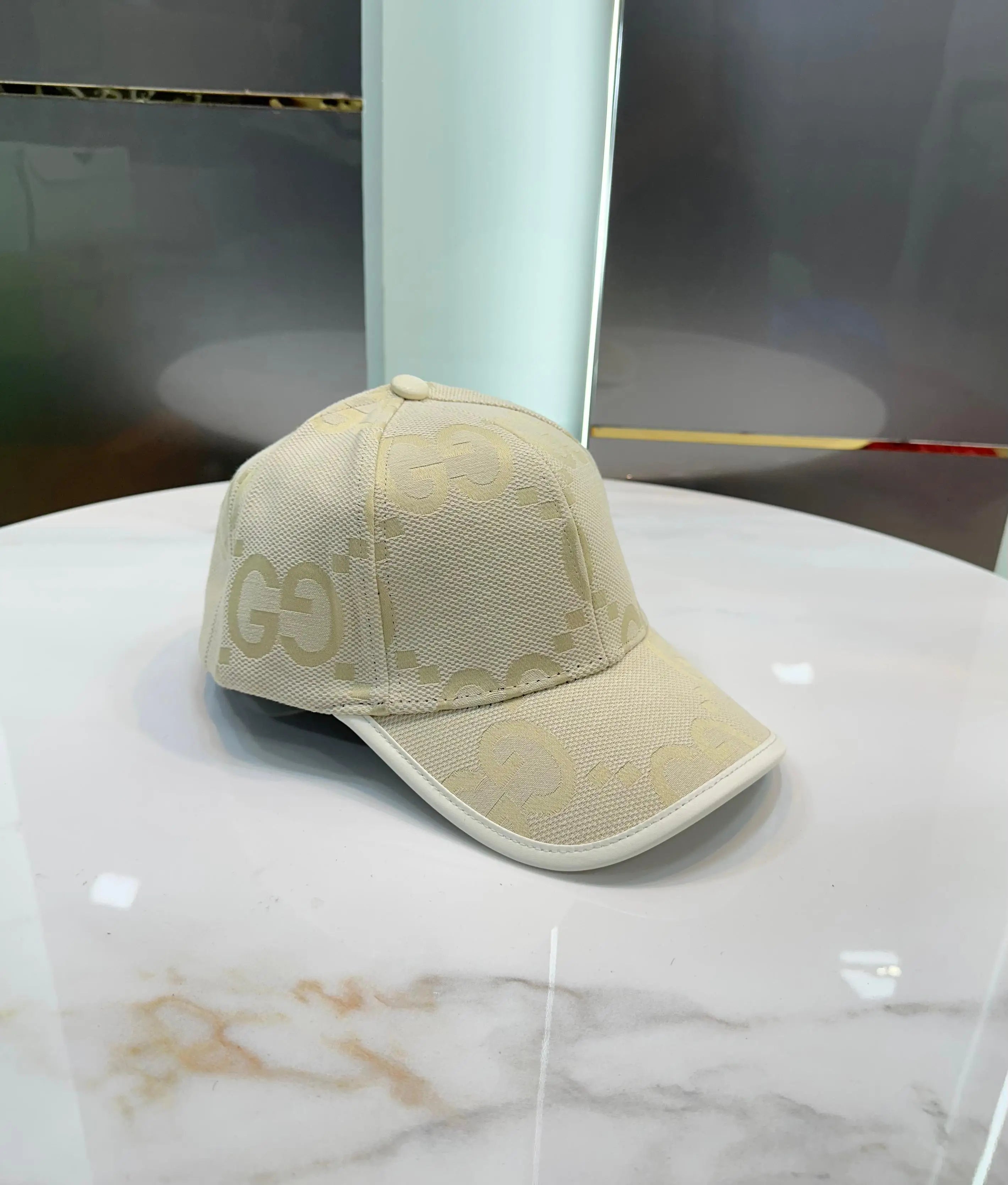 Gucc i Beige Monogram 003 Premium Imported Cap