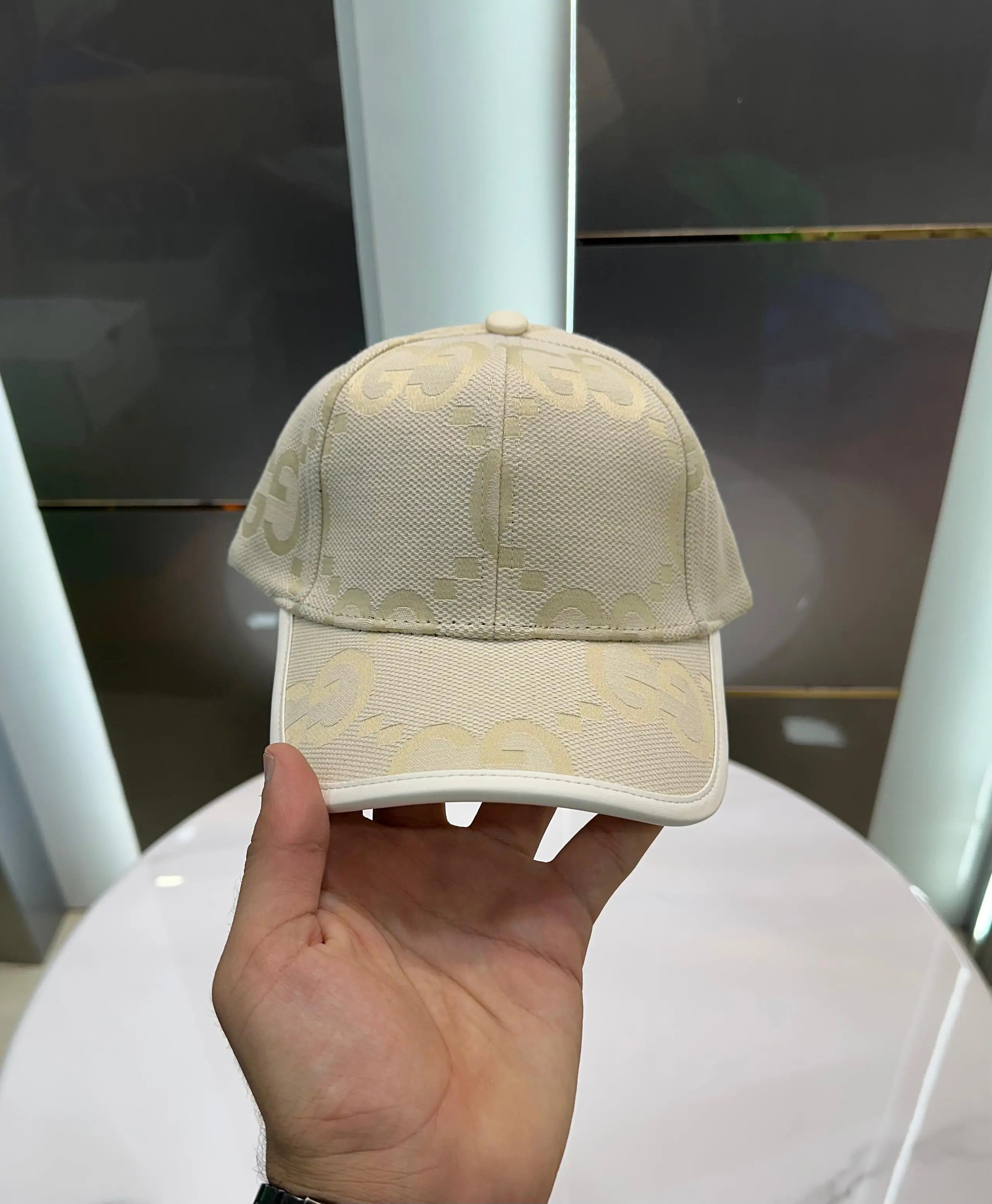 Gucc i Beige Monogram 003 Premium Imported Cap