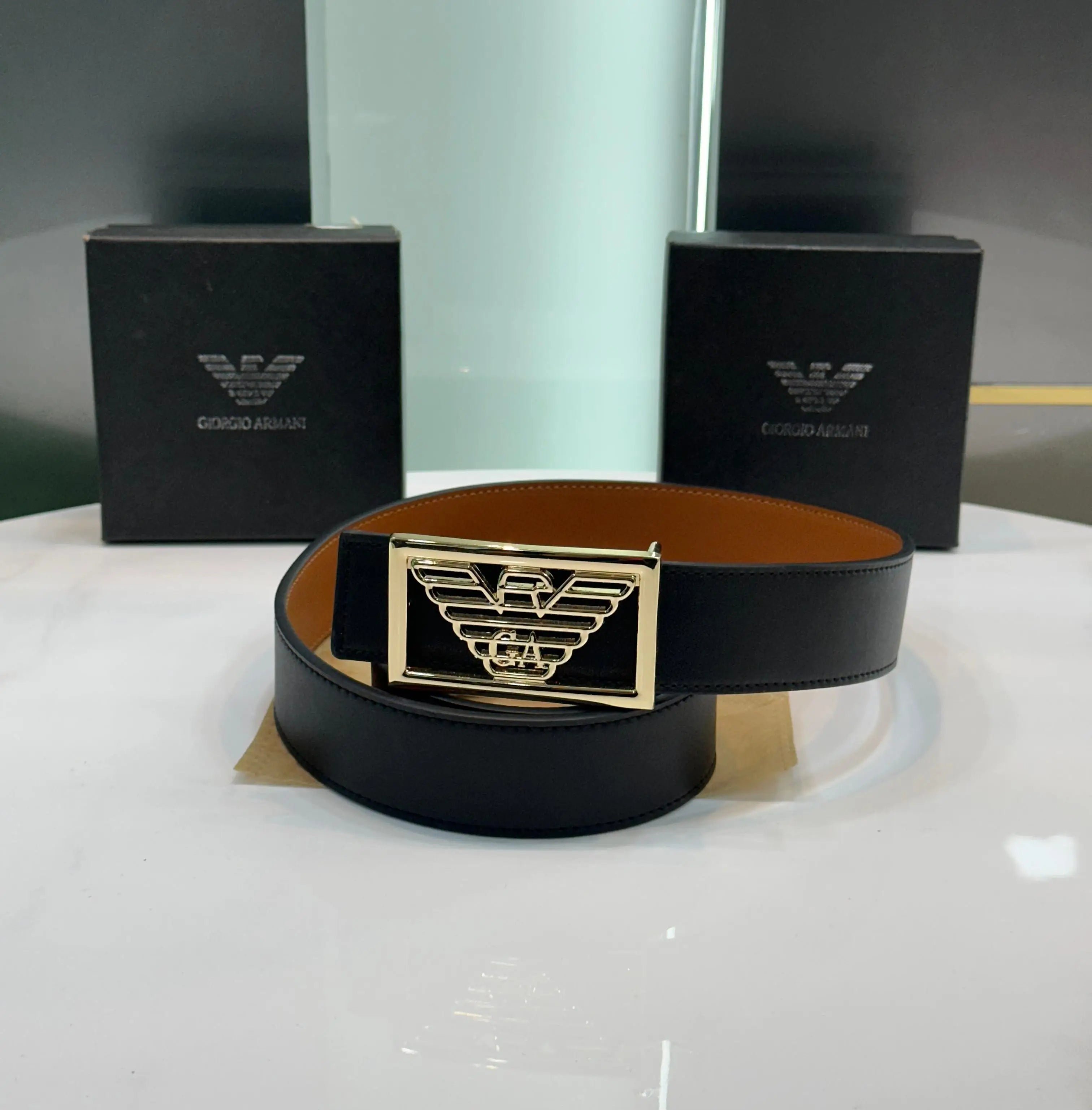 Giorgio Arman i Gold Reversible Premium Imported Belt