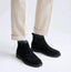 Zara_Suede Leather Chelsea Black Boots