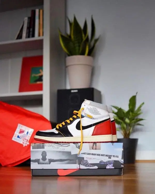 Nik e Jorda n Retro 1 High X Union Black Toe Leather Surplus Semi UA