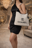 CHANE_L DEAUVILLE TOTE BAG BEIGE COLOUR - C8308