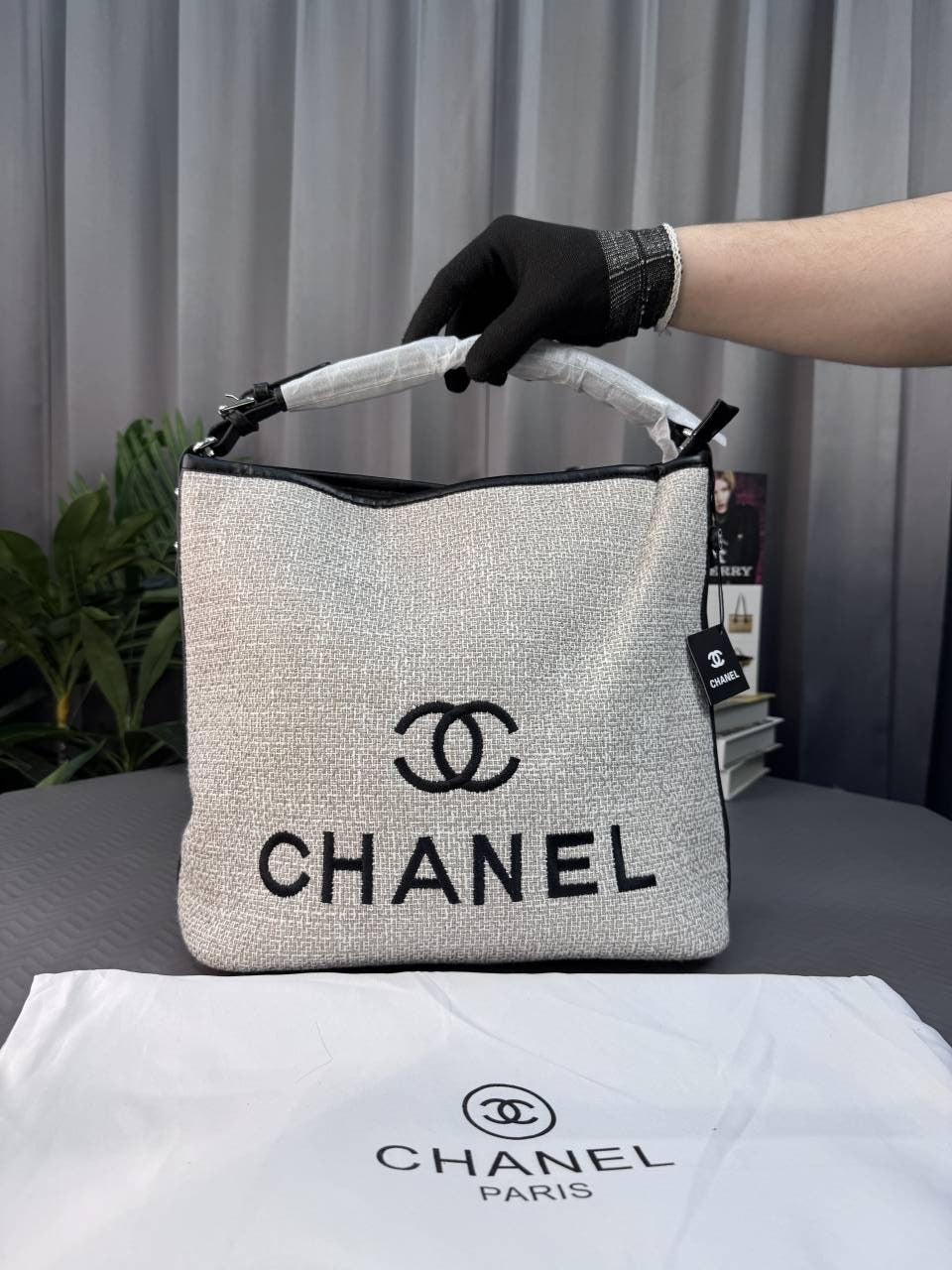 CHANE_L DEAUVILLE TOTE BAG BEIGE COLOUR - C8308