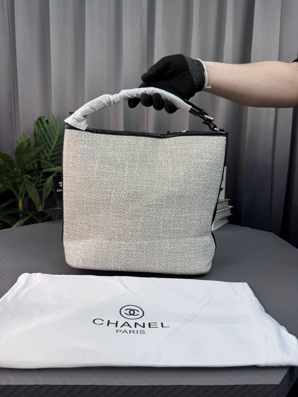 CHANE_L DEAUVILLE TOTE BAG BEIGE COLOUR - C8308