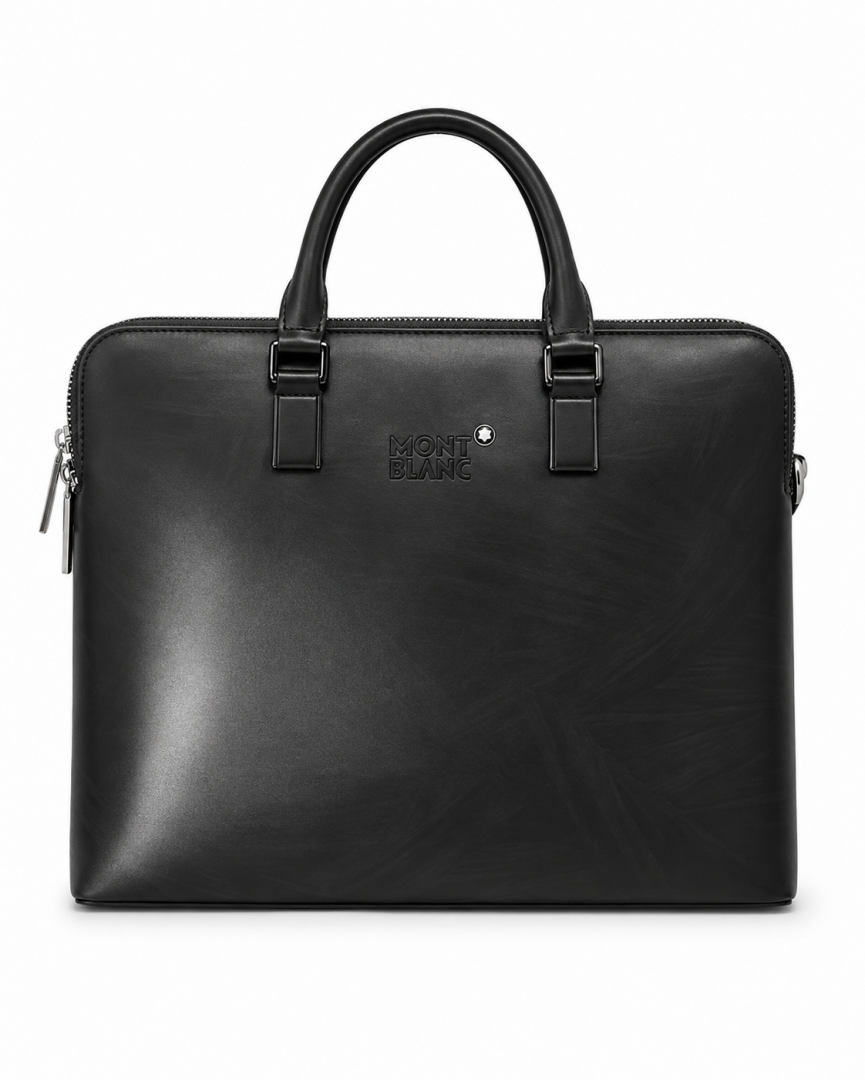 MONT BLANC BRANDED PREMIUIM LEATHER LAPTOP BAG - F-6626-5