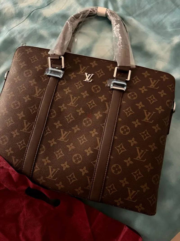 LOUI_S VUITION BRANDED PREMIUIM LEATHER LAPTOP BAG - L-1967-5