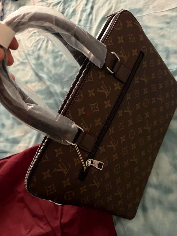 LOUI_S VUITION BRANDED PREMIUIM LEATHER LAPTOP BAG - L-1967-5