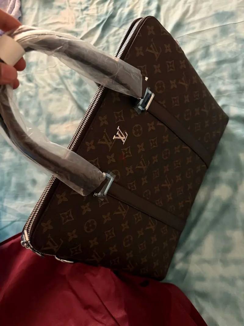 LOUI_S VUITION BRANDED PREMIUIM LEATHER LAPTOP BAG - L-1967-5