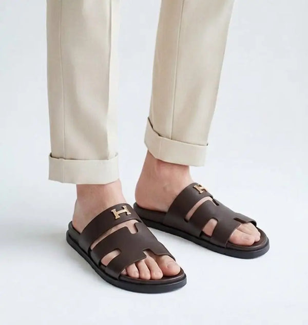 Herms Chypre Premium Brown Slides