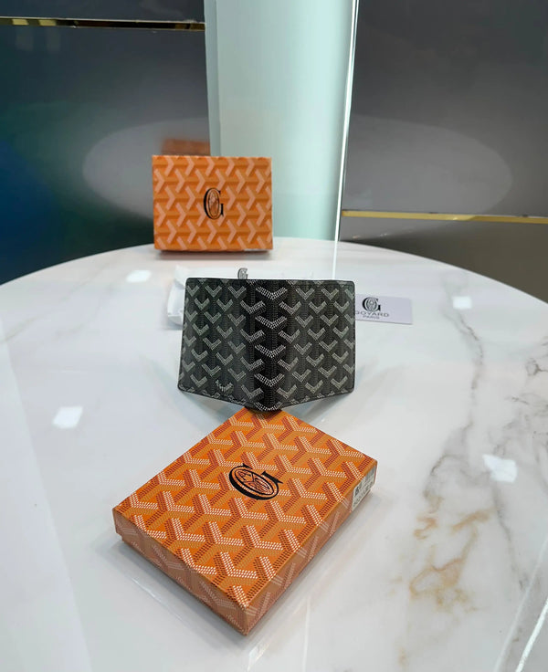 Goyar d Black Monogram Premium Wallet