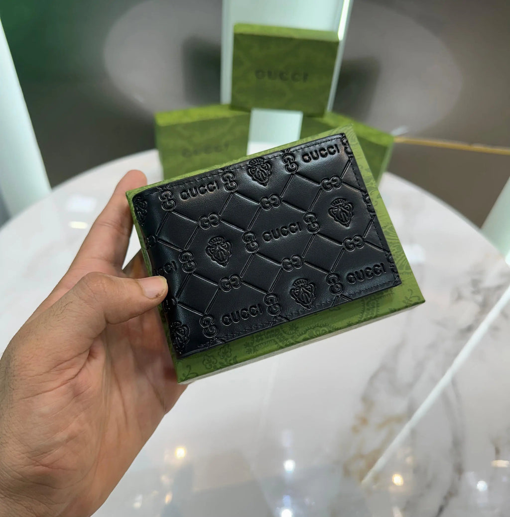 Gucci Black Monogram Premium Wallet