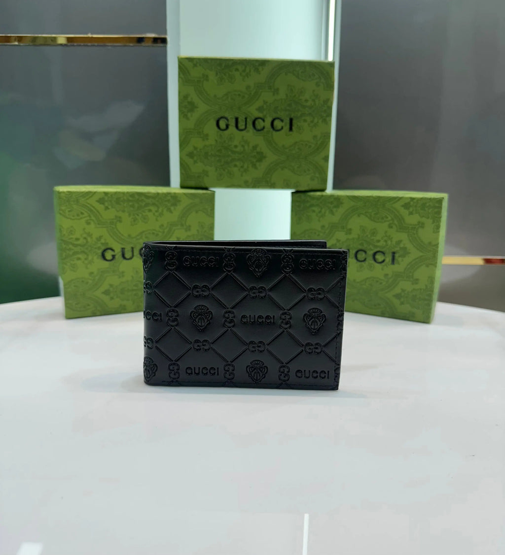 Gucci Black Monogram Premium Wallet