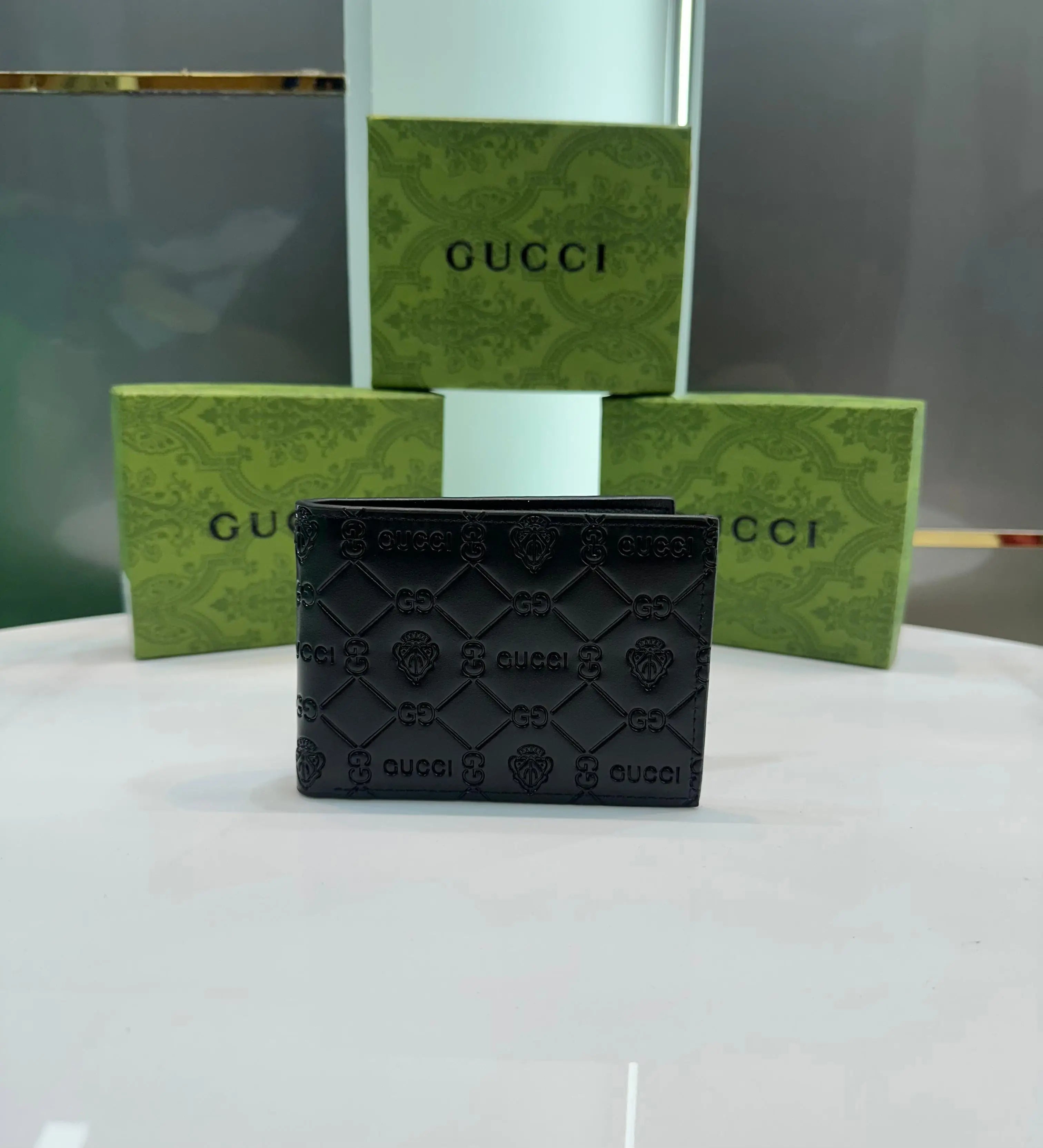 Gucci Black Monogram Premium Wallet