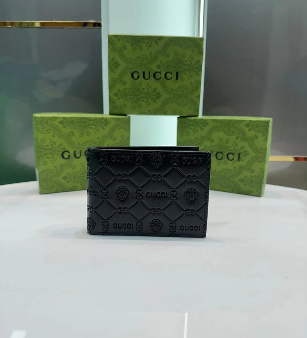 Gucci Black Monogram Premium Wallet
