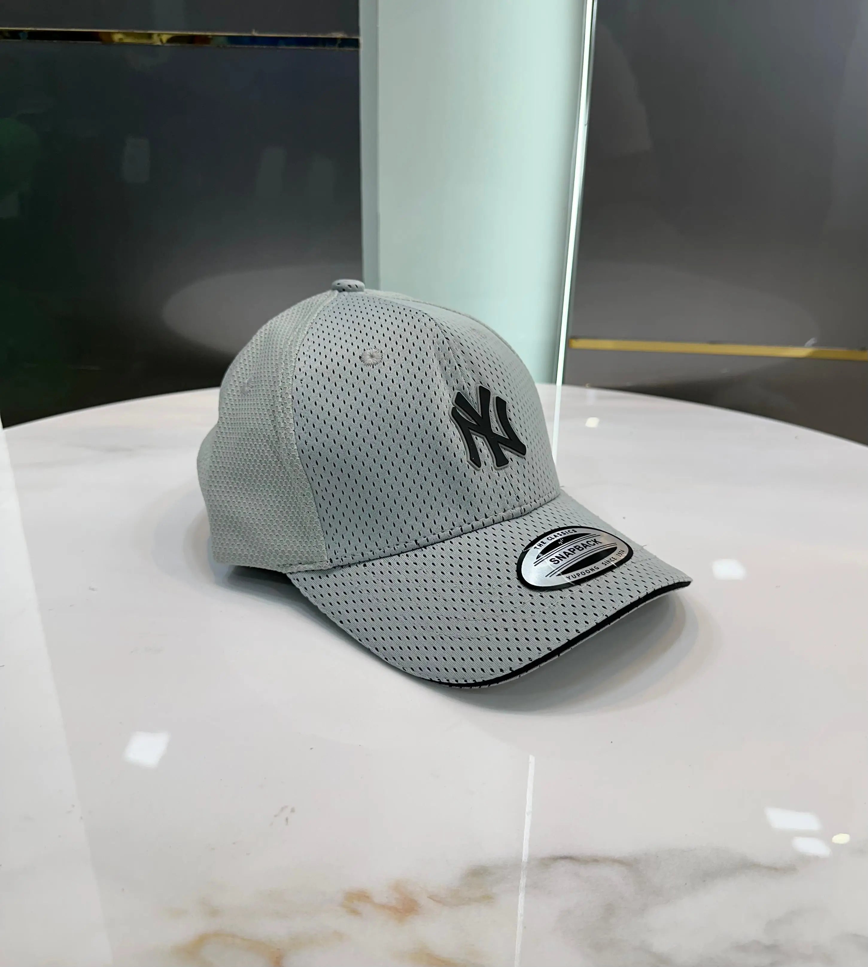 NY Yankees Grey Black Premium Imported Cap