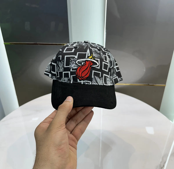 NBA Black White Printed 002 Premium Imported Cap