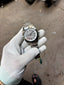 Rolex oyster perpetual datejust inspired white textured dial smooth movement quartz